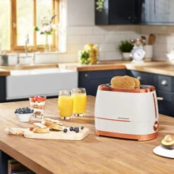 Beko Off White & Rose Gold Cosmopolis 1.7L Kettle And 2 Slice Toaster Set -Home Chef Shop 88700088 5