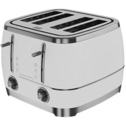 Beko Off White & Chrome Cosmopolis Dome Kettle & 4 Slice Toaster Set -Home Chef Shop 88700104 5