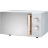 Diamond White And Rose Gold Effect Microwave Capacity 20L Mirror Finish Door