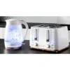 Goodmans Kettle & 4 Slice Toaster Set White Diamond & Rose Gold