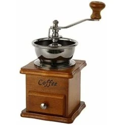 Vintage Manual Coffee Grinder Ceramic Burr Conical Portable Hand Crank Coffee Machine