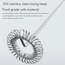 MODOU Electric Milk Frother, Electric Milk Frother Mini Egg Beater, Drink Mixer With Stainless Steel Whisk And Stand For Cappuccino, Latte, Lat, Hot Chocolate, Egg Whisk -Home Chef Shop 89806361 5