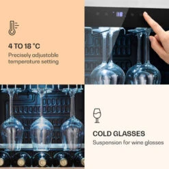 Klarstein Vinamour 46 Uno Wine Refrigerator 1 Zone 155 L/46 Fl. 4-18 °C Stainless Steel -Home Chef Shop 90516364 3