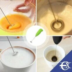 Milk Frother - Electric Whisk - Battery Operated Mini Whisk - Stainless Steel Plastic Coffee Frother - Kitchen Accessories - Green -Home Chef Shop 91171783 5