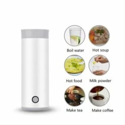 Mini Stainless Steel Travel Kettle With Portable Cup EU Adapter White. -Home Chef Shop 91891423 4