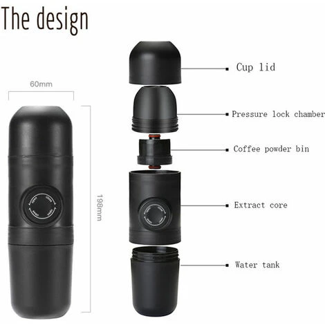 Portable Coffee Maker, 70ml Manual Coffee Maker, Mini Ground Coffee Maker, Portable, Espresso Maker Manual Coffee Maker, For Camping Hiking 4 Portable Coffee Maker, 70ml Manual Coffee Maker, Mini Ground Coffee Maker, Portable, Espresso Maker Manual Coffee Maker, For Camping Hiking - Image 4