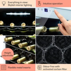 Klarstein Shiraz 16 Quartz Wine Fridge 42l Touch Control Panel 160 W 5-18 °C -Home Chef Shop 92512589 5