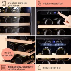 Klarstein Vinovilla 29 Built-In Wine Fridge 81 L / 29 Bottles 1 Zone Glass Door Stainless Steel -Home Chef Shop 92526667 5