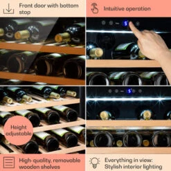 Klarstein Vinsider 52 Built-In Uno Built-In Wine Fridge 52 Bottles 137 Ltr Stainless Steel -Home Chef Shop 93285437 5