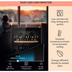 Klarstein Barossa 79 Duo Wine Fridge 79 Bottles 204 Litres 2 Zones -Home Chef Shop 93314361 4