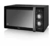 Swan Retro 25L LED 900W Manual Microwave Black