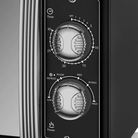 Swan Retro 25L LED 900W Manual Microwave Black 5 Swan Retro 25L LED 900W Manual Microwave Black - Image 5