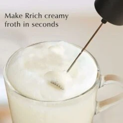 Portable Milk Frother For Coffee, Electric Latte Whisk, Milk Frother, Mini Mixer For Lattes, Cappuccino, Hot Chocolate -Home Chef Shop 93495472 5