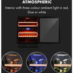 Klarstein Vinovilla 43 Built-In Duo Onyx Edition Wine Fridge 129 Litres 43 Bottles 2 Zones -Home Chef Shop 93825058 3