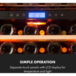 Klarstein Vinovilla 43 Built-In Duo Onyx Edition Wine Fridge 129 Litres 43 Bottles 2 Zones -Home Chef Shop 93825058 4