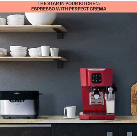 Klarstein BellaVita Coffee Maker 3-in-1 1450 W 20 Bar Milk Frother 4 Klarstein BellaVita Coffee Maker 3-in-1 1450 W 20 Bar Milk Frother - Image 4