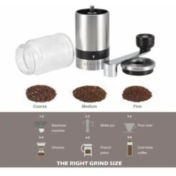 Manual Coffee Grinder With Adjustable Grind - Portable Fast Grinding, Multiple Settings For Coarseness, For Coffee Lovers -Home Chef Shop 93890865 3