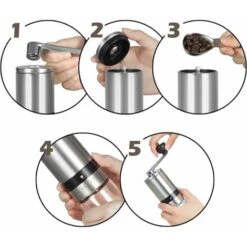Manual Coffee Grinder With Adjustable Grind - Portable Fast Grinding, Multiple Settings For Coarseness, For Coffee Lovers -Home Chef Shop 93890865 4