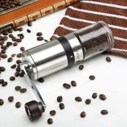 Manual Coffee Grinder, Manual Coffee Grinder With Crank (6 Speeds) -Home Chef Shop 95309989 4