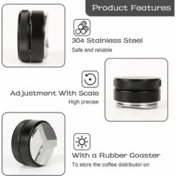 Coffee Dispenser - Teklemon Espresso Dispenser 58mm Adjustable Depth Espresso Dispensing Tool Professional Ground Coffee Level Tool -Home Chef Shop 95521523 4