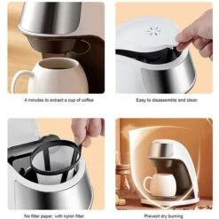 250ml Single Serve Coffee Maker Mini Multi Purpose Extraction Coffee Machine 220V(EU ) EU -Home Chef Shop 95534334 5