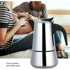 Moka Espresso Pouring Machine Home Office (100ml) - Portable Moka Pot Coffee Maker -Home Chef Shop 95647851 3
