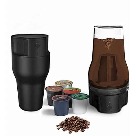 Rechargeable Portable Espresso Machine: Travel Portafilter Portable Coffee Machine Automatic Coffee Capsule Maker One Button Operation BPA Free For Travel, Home, Office 2 Rechargeable Portable Espresso Machine: Travel Portafilter Portable Coffee Machine Automatic Coffee Capsule Maker One Button Operation BPA Free For Travel, Home, Office - Image 2