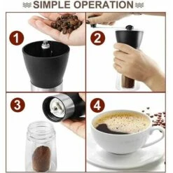 GTA Manual Coffee Grinder, Adjustable Portable Coffee Grinder With Stainless Steel Compact Size Perfect For Travel/Camping/Office -Home Chef Shop 95717211 4