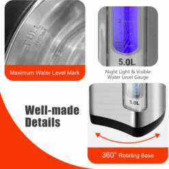 5L Adjustable Instant Hot Water Dispenser Electric Hot Pot Kettle W/Auto-Cut Off -Home Chef Shop 95923951 4