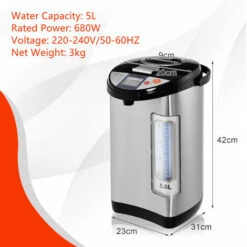 5L Adjustable Instant Hot Water Dispenser Electric Hot Pot Kettle W/Auto-Cut Off -Home Chef Shop 95923951 5