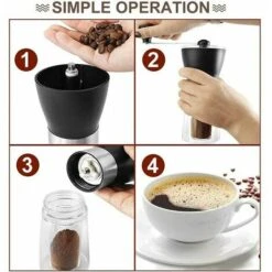 Manual Coffee Grinder, Adjustable Portable Coffee Grinder With Stainless Steel Compact Size Perfect For Travel/Camping/Office -Home Chef Shop 96245300 4