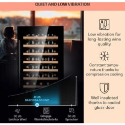 Klarstein Barossa 50 Uno Wine Refrigerator 1 Zone 120 Litres / 50 Bottles Touch Display -Home Chef Shop 96685167 4