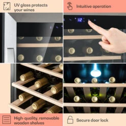 Klarstein Vinamour 32 Uno Wine Fridge 1 Zone 95 L / 36 Bottles 4-18°C Touch -Home Chef Shop 96890172 5