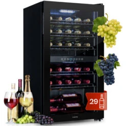 Klarstein Klarstein Shiraz 29 Duo Wine Fridge 2 Zones 80L/29 Bottles 5-22°C Touch Black