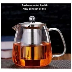 Glass Teapot With Brewing Teapot 500ml/17oz Teapot Warmer Is A Safe And Heat-resistant Flower And Loose Leaf Teapot Set. -Home Chef Shop 97101354 3