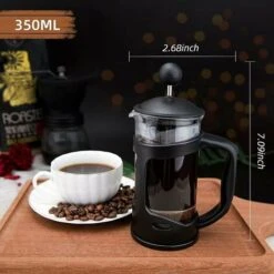2 Cup French Press, French Press, Perfect For Coffee Lovers, Morning Coffee, Maximum Flavor Coffee Maker With Stainless Steel Filter, 12oz/350ML 7 2 Cup French Press, French Press, Perfect For Coffee Lovers, Morning Coffee, Maximum Flavor Coffee Maker With Stainless Steel Filter, 12oz/350ML -Home Chef Shop 97101599 3