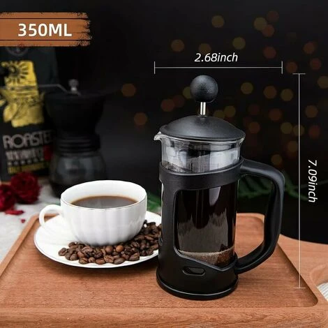 2 Cup French Press, French Press, Perfect For Coffee Lovers, Morning Coffee, Maximum Flavor Coffee Maker With Stainless Steel Filter, 12oz/350ML 3 2 Cup French Press, French Press, Perfect For Coffee Lovers, Morning Coffee, Maximum Flavor Coffee Maker With Stainless Steel Filter, 12oz/350ML - Image 3