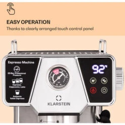 Klarstein Libeica Espresso Machine 19 Bar Approx. 10 Cups 1.8 Litres Milk Foam -Home Chef Shop 97224492 3