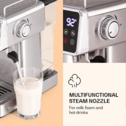 Klarstein Libeica Espresso Machine 19 Bar Approx. 10 Cups 1.8 Litres Milk Foam -Home Chef Shop 97224492 4