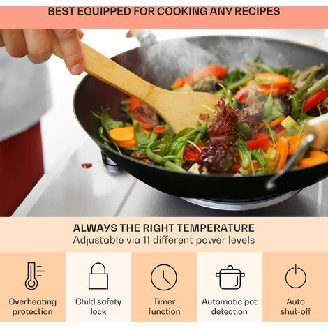 Klarstein Ramsey Double Hob 2400 W 11 Power Levels Glass Ceramic 5 Klarstein Ramsey Double Hob 2400 W 11 Power Levels Glass Ceramic - Image 5