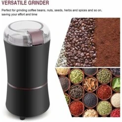 Electric Coffee Grinder, Stainless Steel Burr Coffee Grinder, 400W Flax Seed Grinder With Visual Cover, For Nuts, Pepper, Spices, Coffee Seeds -Home Chef Shop 97382026 4