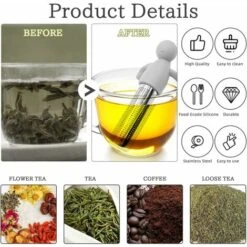 Set Of 3 Stainless Steel Tea Infuser With Silicone Handle, Hanging Tea Strainer For Loose Tea, Tea Pipe Tea Diffuser Strainers, Tea Infuser For Teapot Cup -Home Chef Shop 98818710 4