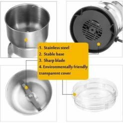 Electric Coffee Grinder &ndash Stainless Steel 5 Electric Coffee Grinder &ndash Stainless Steel -Home Chef Shop 99816764 3